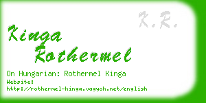 kinga rothermel business card